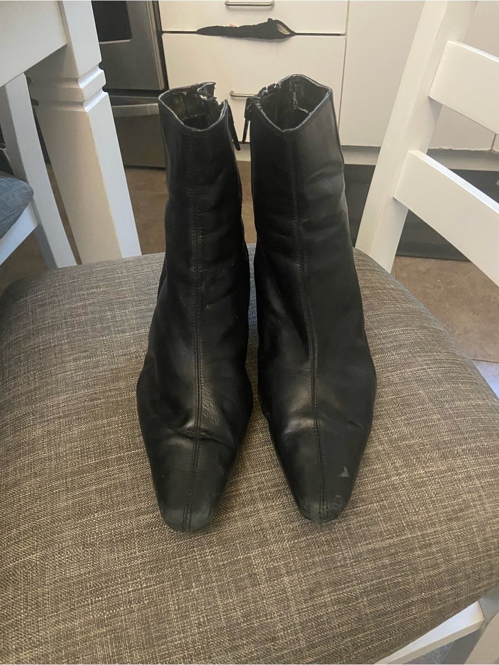 Women's Black Ankle Booties with Side Zip